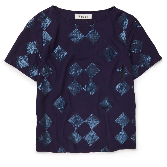 NWT Ryder Poppy Sequin Tee Size 12 or L - Picture 2 of 4