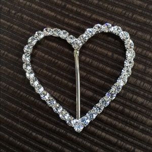 Rhinestone Heart Buckle