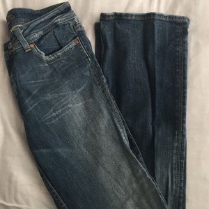 Miss me size 30 flare jeans with patches on back