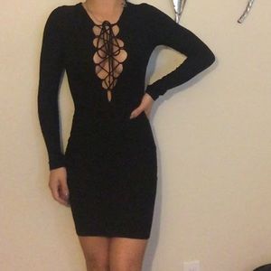 Black long sleeve dress