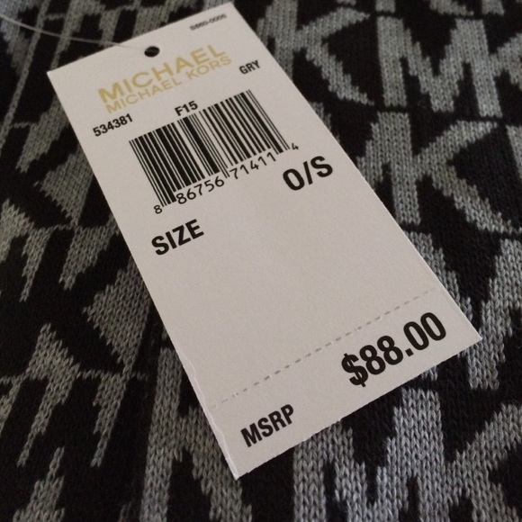 Authentic Michael Kors Black and Gray Winter Scarf - Picture 2 of 3