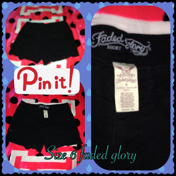 Size 6 black shorts