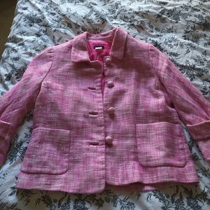 J.crew pink tweed jacket