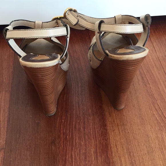 Chloe Saturnia calf beige wedges - Picture 2 of 4