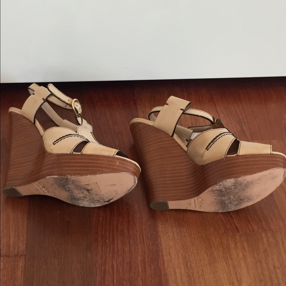 Chloe Saturnia calf beige wedges - Picture 3 of 4