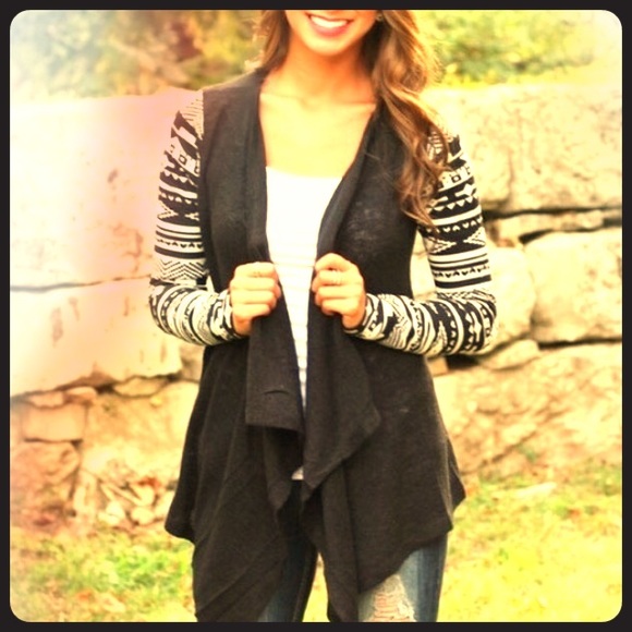 Black knit cardigan