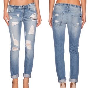 Black orchid distressed skinny jeans