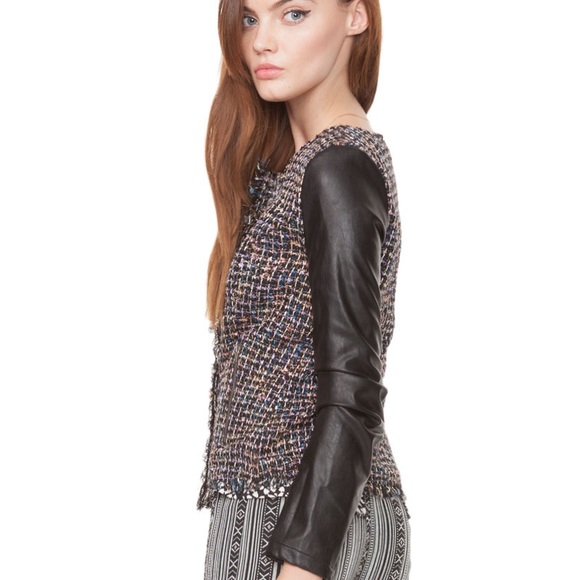 SALE! Faux Leather and Tweed Jacket!