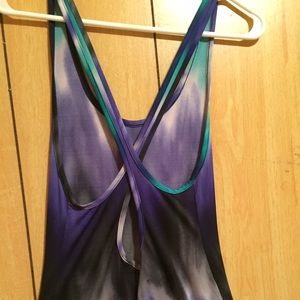 Beautiful long tricolor silky dress