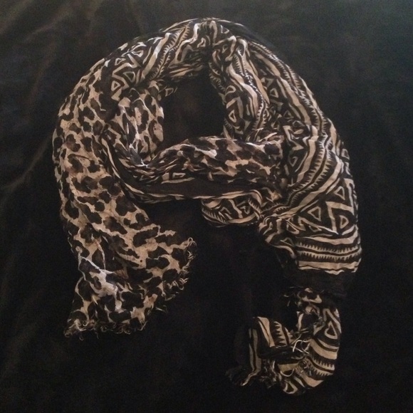 Cheetah print and Aztec print scarf