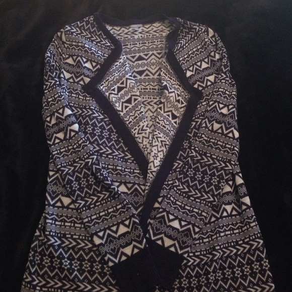 Aztec print cardigan