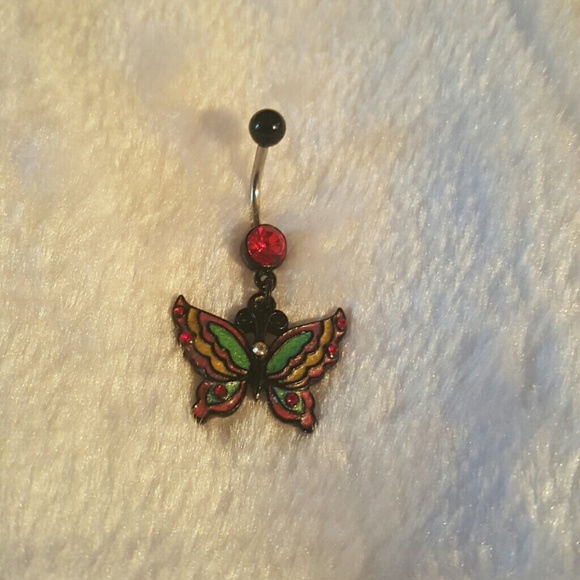 Gorgeous Butterfly Belly Button Ring