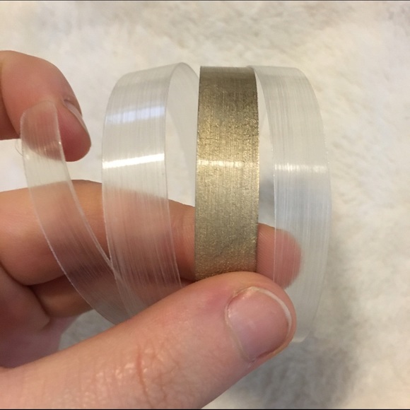 Gold and clear wrap minimalist bracelet