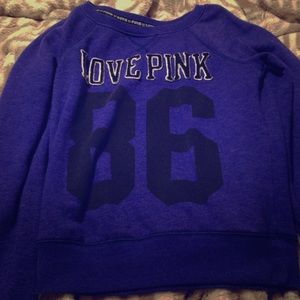 VS purple sweatshirt