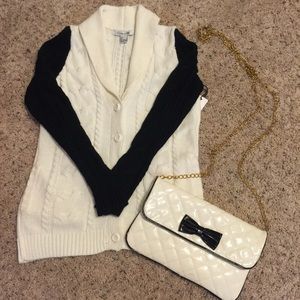 Black and white sweater