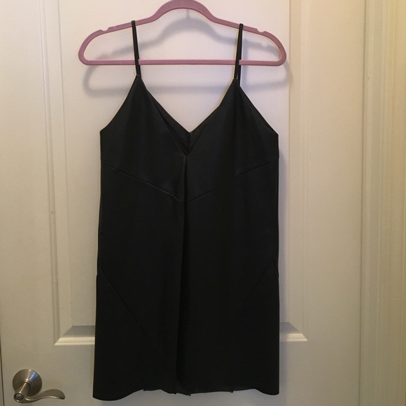 H&M V Neck and Back Leather Dress