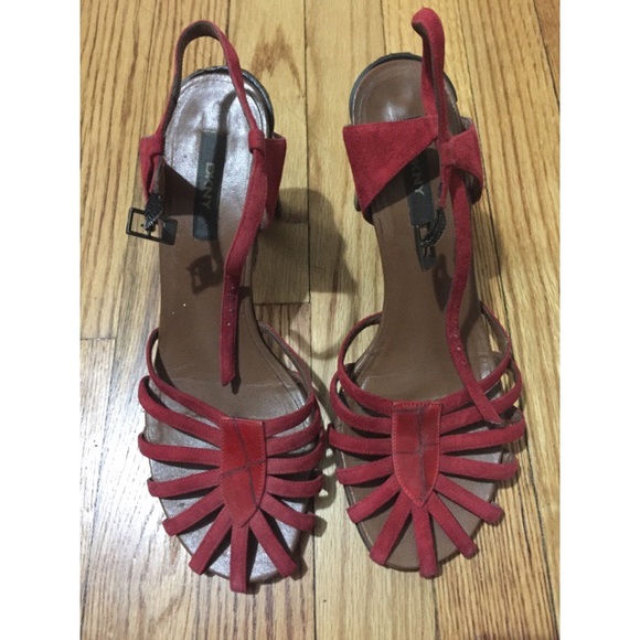DKNY Red suede