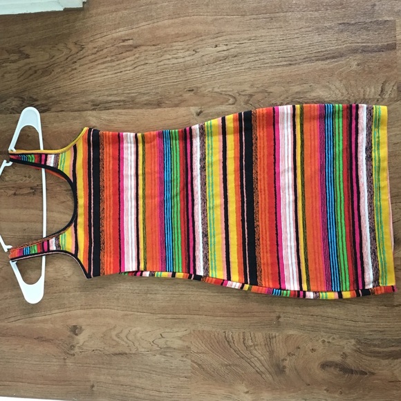 striped body con dress