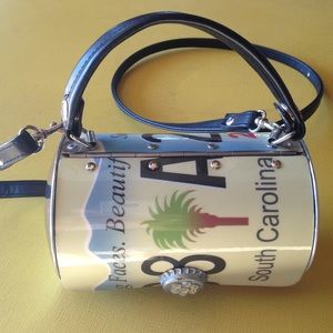 South Carolina License Plate Cylinder Purse