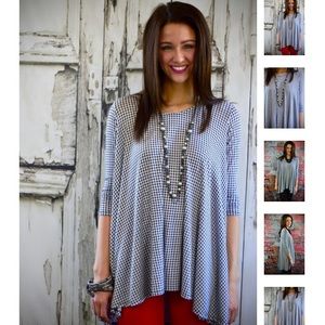 Houndstooth Flare Top