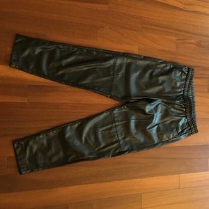 Leather Joggers