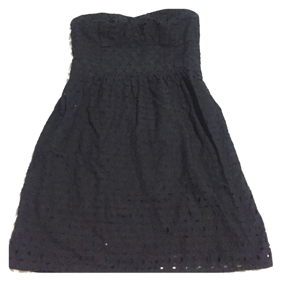 american eagle black strapless dress AE Sunchaser Strapless Midi Dress Women's Black S