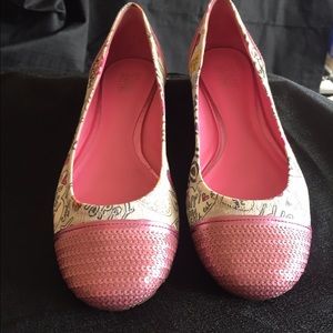 COACH Poppy SHINE flats women size 8B. Worn 1x