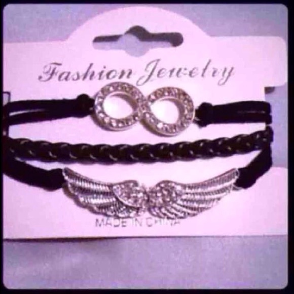 Angel Wing Infinity Crystal Bracelet