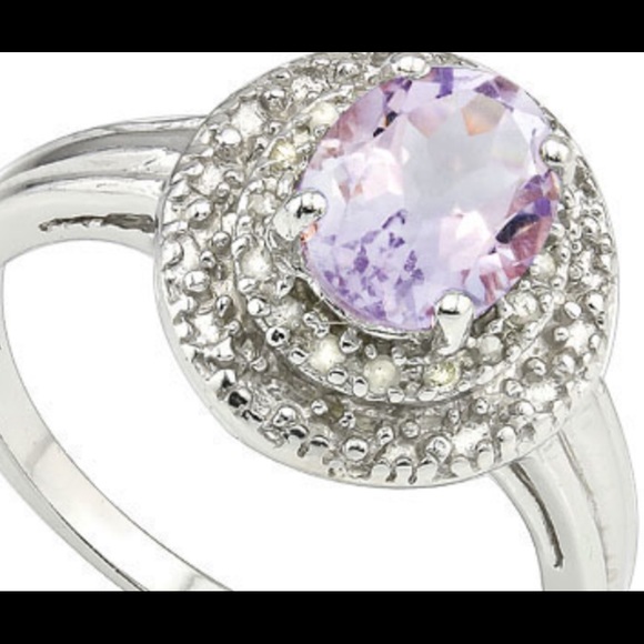 Jewelry - Light Mauve Pink Amethyst and Diamond Ring‼️