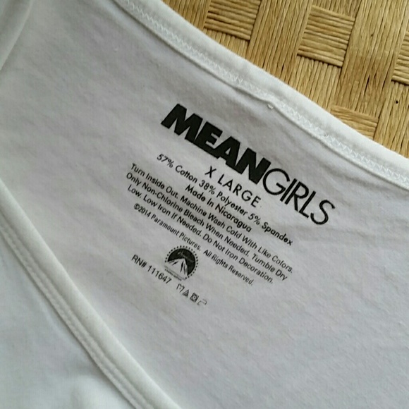 Sold out !!!!!MEANGIRLS WHITE TANK TOP NEW SIZE XL - Picture 4 of 4