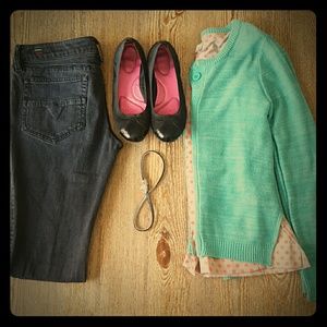 Esley cardigan with blouse