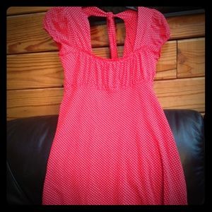 Red poka dot sun dress
