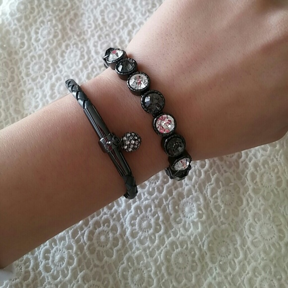 2 gunmetal tone finish bracelets. Never worn.