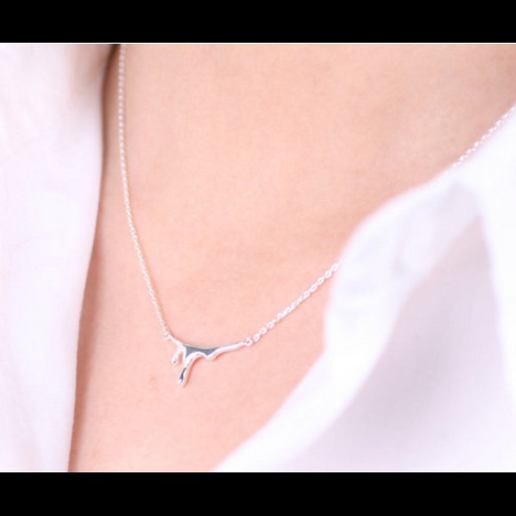 Dripping Paint, 18K Gold Plated or Silver Necklace - Picture 2 of 4