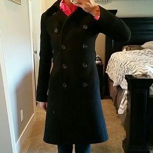 J. Crew Icon Trench Wool Peacoat