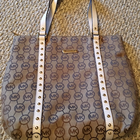 Tan and White Michael Kors