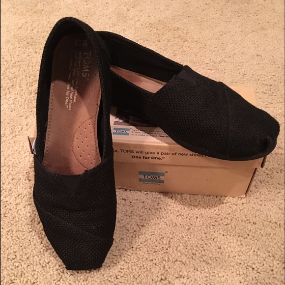 Black Burlap TOMS