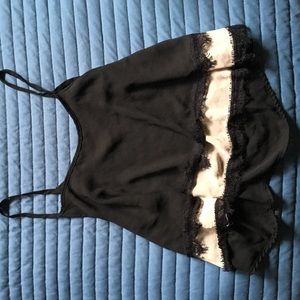 Black and tan crop top