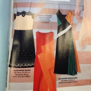Pretty dresses. Alexander wang. Prabal. Ferragano