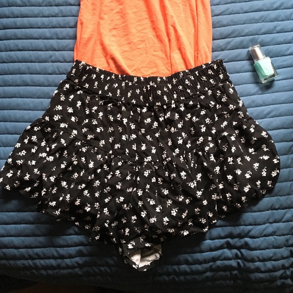Black and white shorts