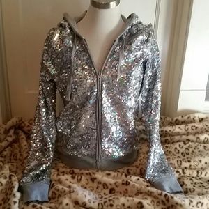 Vs full sequin fashion show hoodie! Rare!