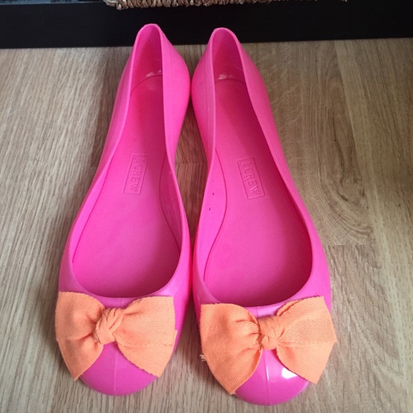 J. Crew rain flats- HOT PINK!! 🎀