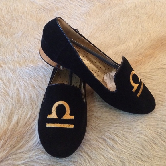 Velvet Libra Zodiac Smoking Flats