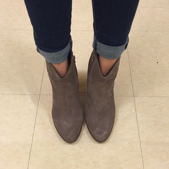 Steve Madden Taupe Suede Ankle Boots