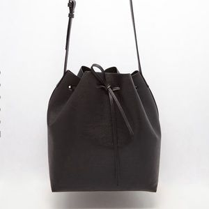 Leather bucket bag