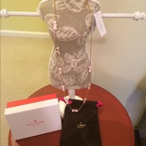 Kate Spade pink bow Necklace