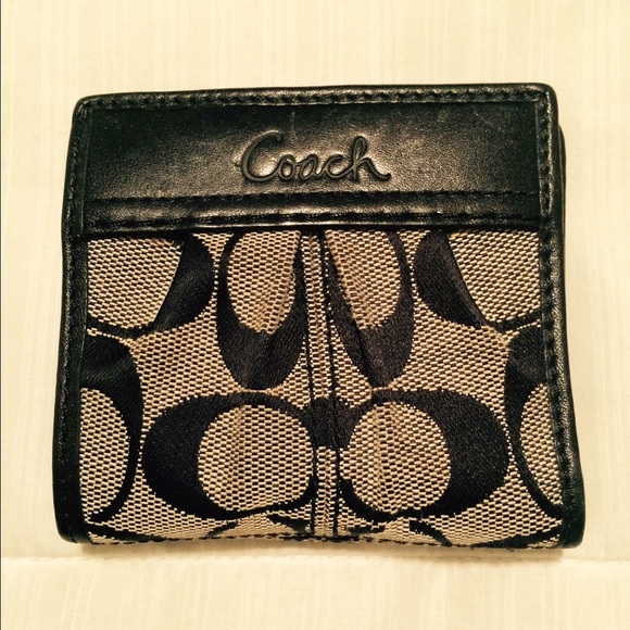 Small Black and Gray Coach Wallet