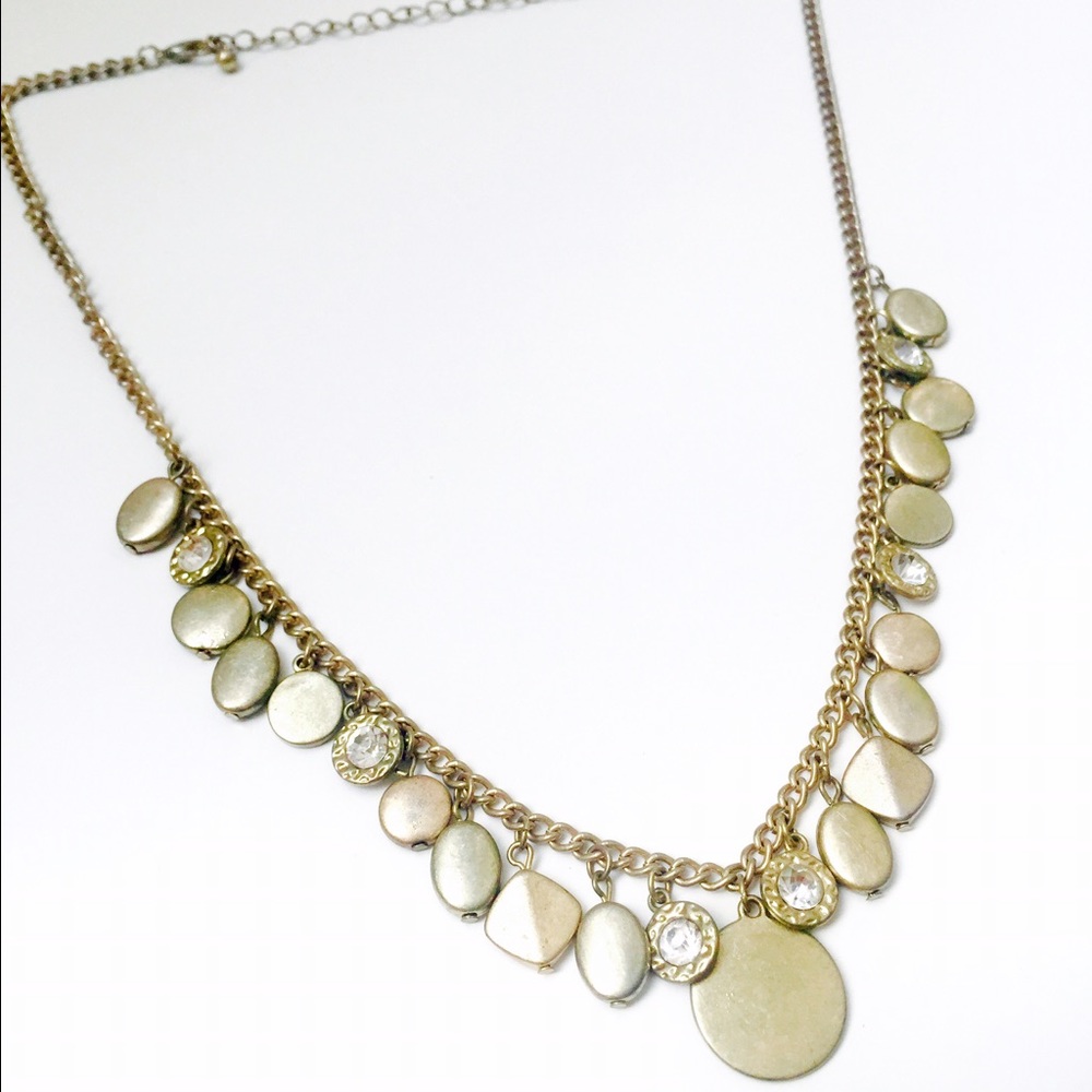 Old Navy gold jeweled necklace