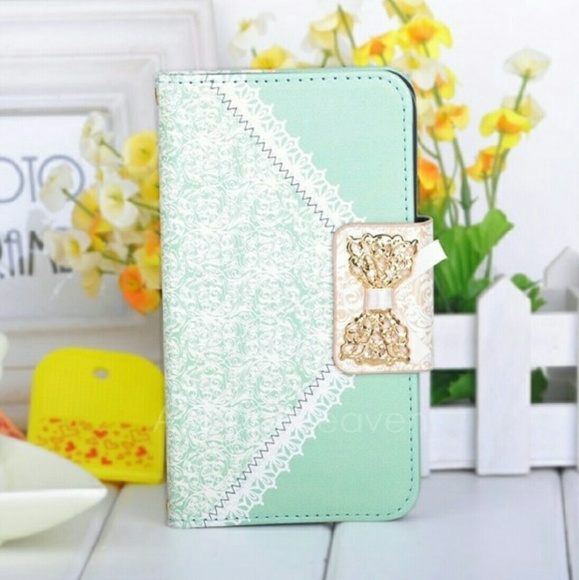Green bifold wallet phone case s4