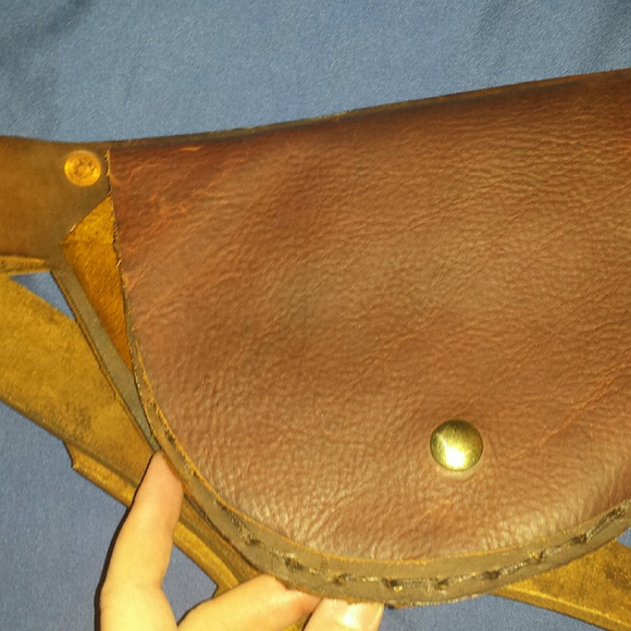 Large Leather Pouch Hip Belt - Picture 4 of 4